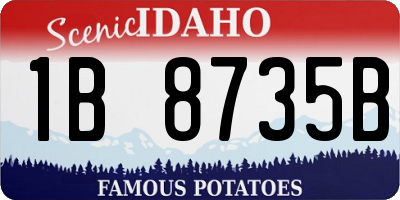 ID license plate 1B8735B