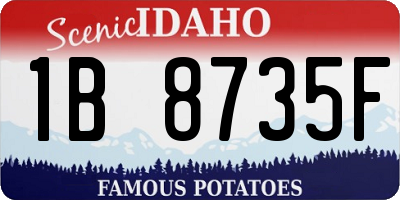 ID license plate 1B8735F