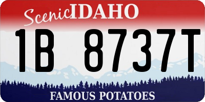 ID license plate 1B8737T