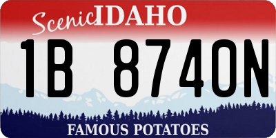 ID license plate 1B8740N