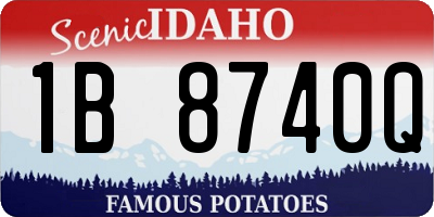 ID license plate 1B8740Q