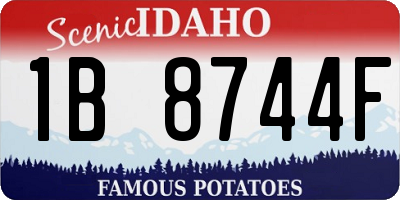 ID license plate 1B8744F