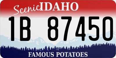 ID license plate 1B8745O