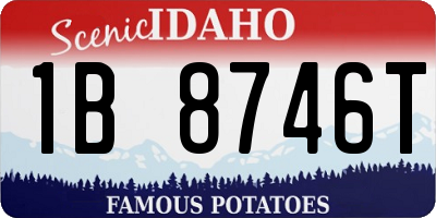 ID license plate 1B8746T