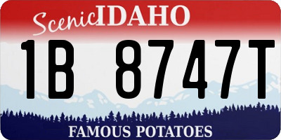 ID license plate 1B8747T
