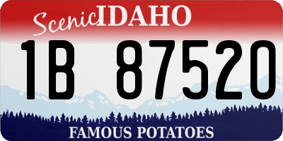 ID license plate 1B8752O