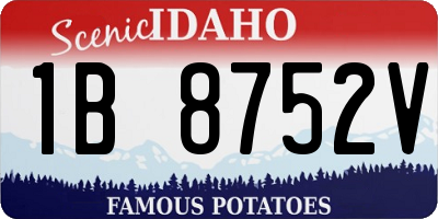 ID license plate 1B8752V