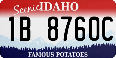 ID license plate 1B8760C