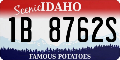 ID license plate 1B8762S