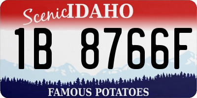 ID license plate 1B8766F