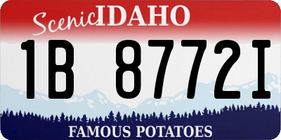 ID license plate 1B8772I