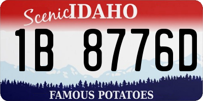 ID license plate 1B8776D