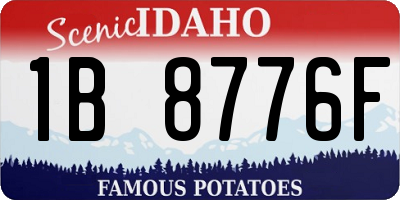 ID license plate 1B8776F
