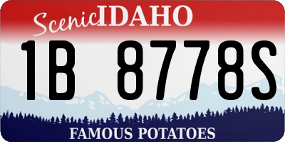 ID license plate 1B8778S