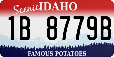 ID license plate 1B8779B