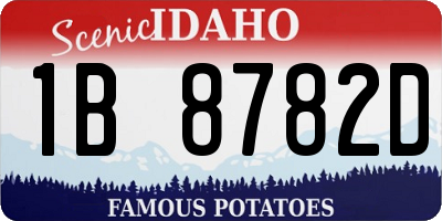 ID license plate 1B8782D