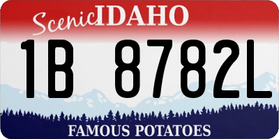 ID license plate 1B8782L