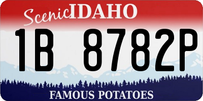 ID license plate 1B8782P
