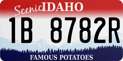ID license plate 1B8782R
