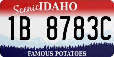 ID license plate 1B8783C