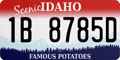 ID license plate 1B8785D