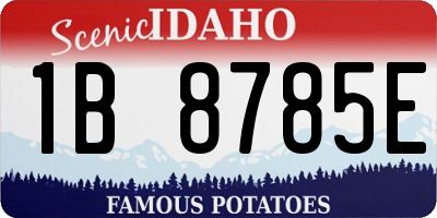 ID license plate 1B8785E