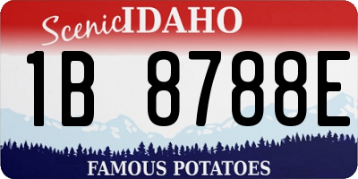 ID license plate 1B8788E
