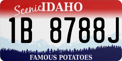 ID license plate 1B8788J