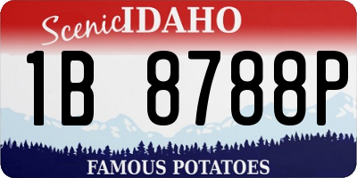 ID license plate 1B8788P