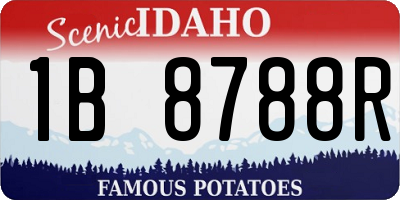 ID license plate 1B8788R