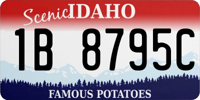 ID license plate 1B8795C