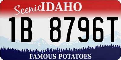 ID license plate 1B8796T