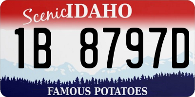 ID license plate 1B8797D