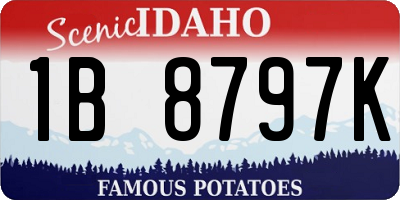ID license plate 1B8797K