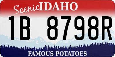 ID license plate 1B8798R