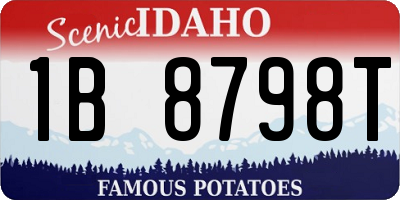 ID license plate 1B8798T