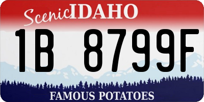 ID license plate 1B8799F