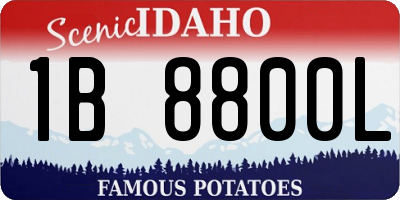 ID license plate 1B8800L
