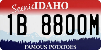 ID license plate 1B8800M