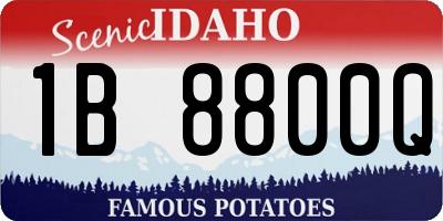 ID license plate 1B8800Q