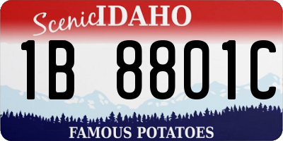 ID license plate 1B8801C