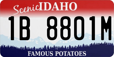 ID license plate 1B8801M