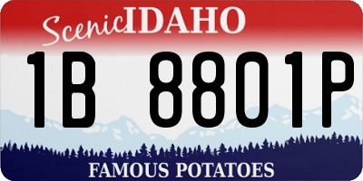 ID license plate 1B8801P