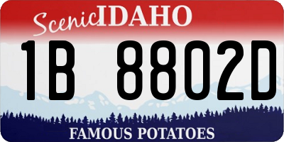 ID license plate 1B8802D