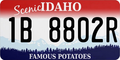 ID license plate 1B8802R