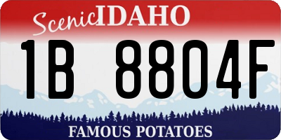 ID license plate 1B8804F