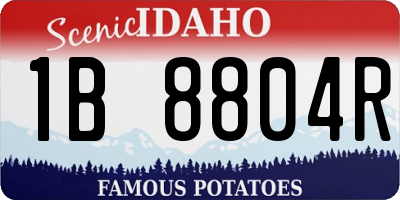 ID license plate 1B8804R