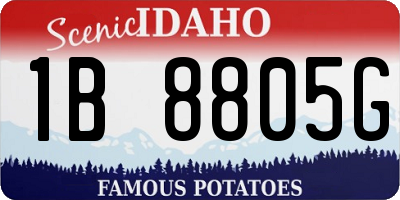 ID license plate 1B8805G