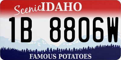 ID license plate 1B8806W