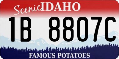 ID license plate 1B8807C